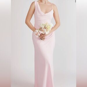 Chic Strapless Pink Dress